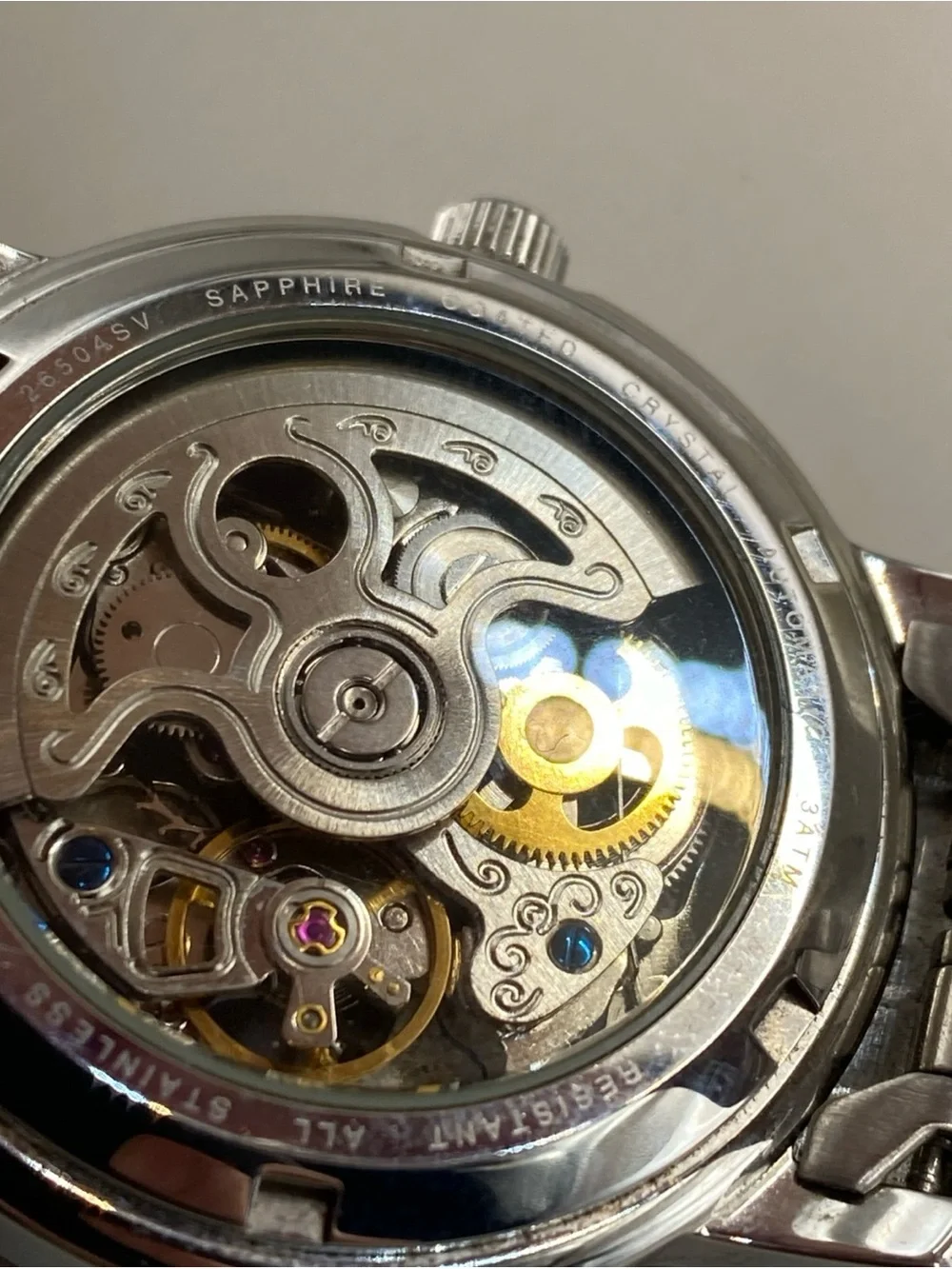 Lucien Piccard automatic stainless steel with diamond  stone very good condition